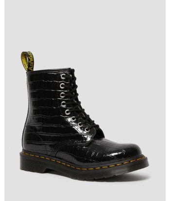 Dr. Martens Boots 1460 en cuir verni gaufré effet croco france