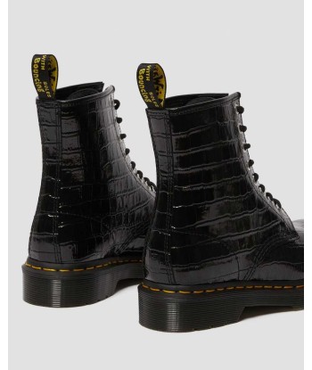 Dr. Martens Boots 1460 en cuir verni gaufré effet croco france