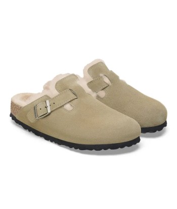 Birkenstock Boston Shearling Suede Leather Dans la société mordern