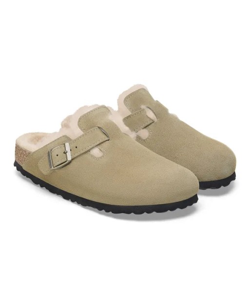 Birkenstock Boston Shearling Suede Leather Dans la société mordern