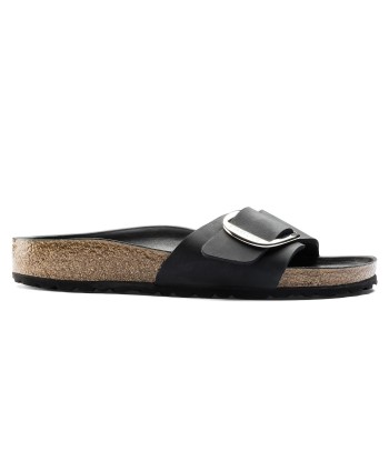 Birkenstock Madrid Big Buckle Noir rembourrage situé sous