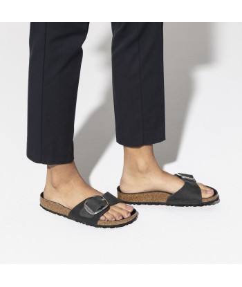 Birkenstock Madrid Big Buckle Noir rembourrage situé sous