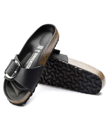 Birkenstock Madrid Big Buckle Noir rembourrage situé sous