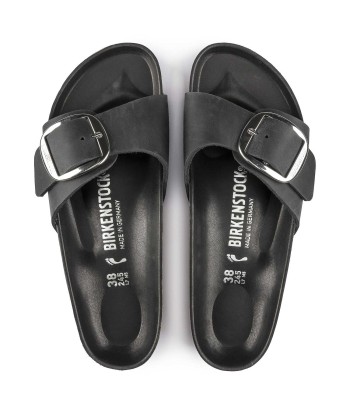 Birkenstock Madrid Big Buckle Noir rembourrage situé sous