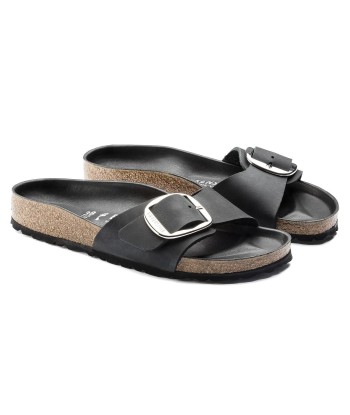 Birkenstock Madrid Big Buckle Noir rembourrage situé sous