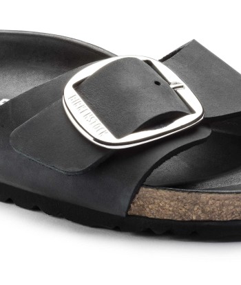 Birkenstock Madrid Big Buckle Noir rembourrage situé sous